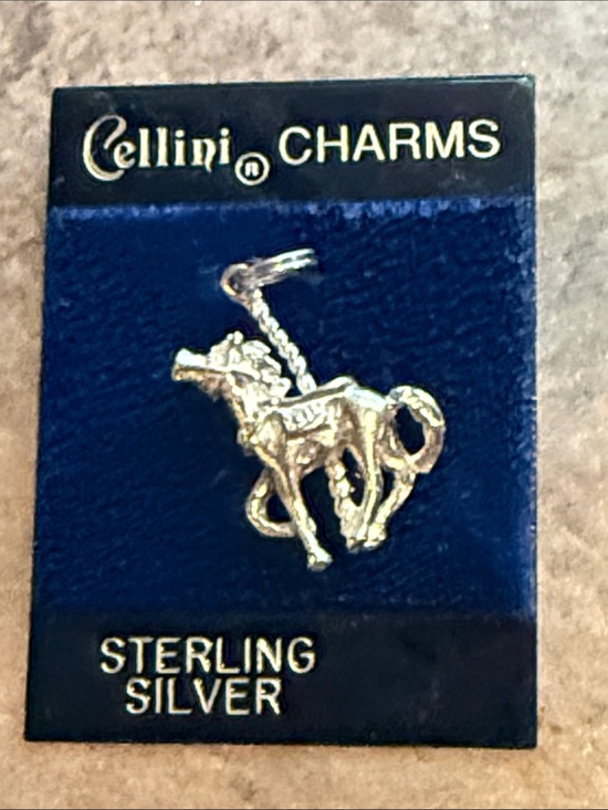 Cellini Accessories - Vintage Cellini Sterling Silver Carousel Horse Charm - Silver